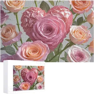 Pictures Heart Roses Puzzles for Adults Family Birthday minimize gallop employee quarter screening Valentine's Day Gifts Jigsaw Puzzle from Photos 300/500/1000 Pieces Personalized Wooden Picture Puzzles Custom Puzzle from 