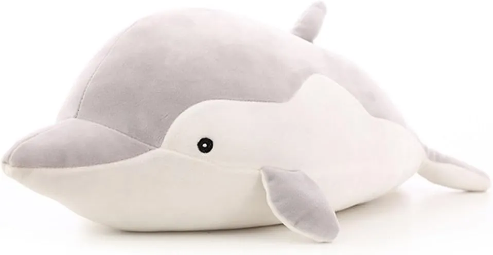 Pillow Cushion Stuff Dolls Birthday Gifts for Children Kids Boys Girls Room Decor, 20Inches Stuffed Dolphin Animal Plush Toys 20 wooden Inches Gray Large Animal Stuffed Plushies Super Soft Cute Cuddly 