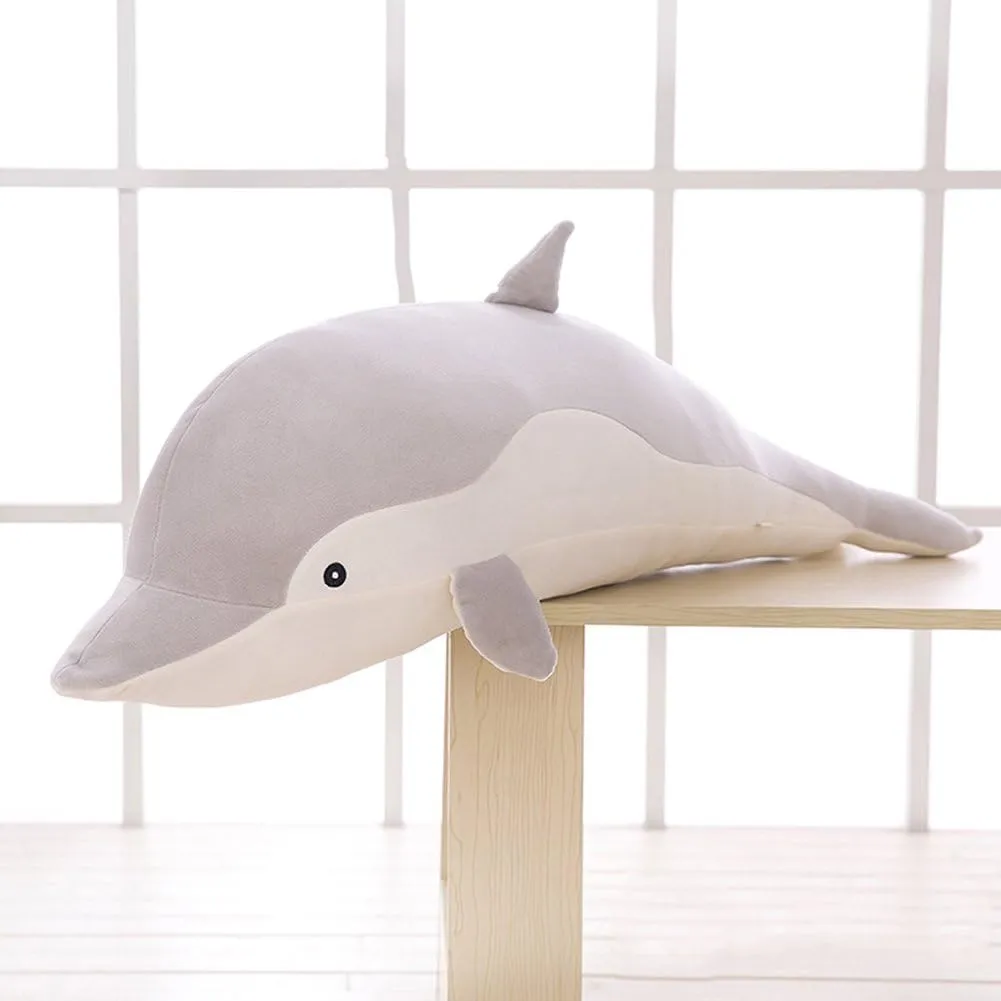 Pillow Cushion Stuff Dolls Birthday Gifts for Children Kids Boys Girls Room Decor, 20Inches Stuffed Dolphin Animal Plush Toys 20 wooden Inches Gray Large Animal Stuffed Plushies Super Soft Cute Cuddly 