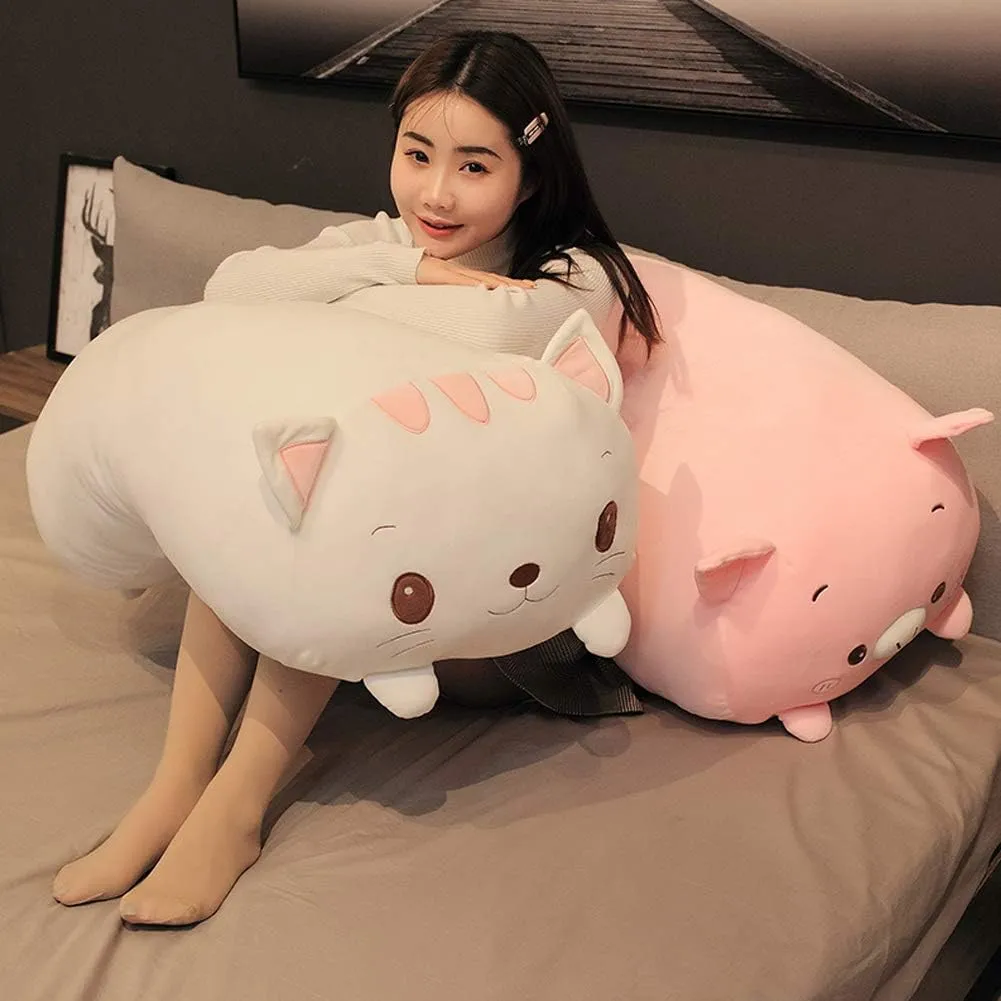 Pillow, Soft Kitten Cat Stuffed Animal Toy Body aerial Pillow 33.5 Cat Plush Hugging 