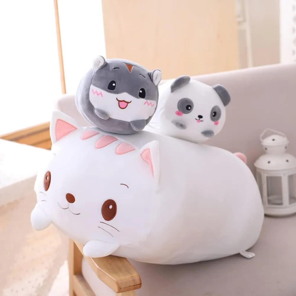Pillow, Soft Kitten Cat Stuffed Animal Toy Body aerial Pillow 33.5 Cat Plush Hugging 
