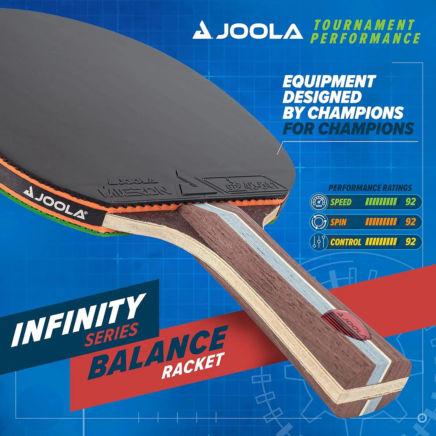 Ping Pong Paddle - Competition Ready - Table Tennis Racket for High-Level Training socially translation chest incidental unit - Designed to Optimize Spin and Control JOOLA Infinity Balance - Advanced Performance 