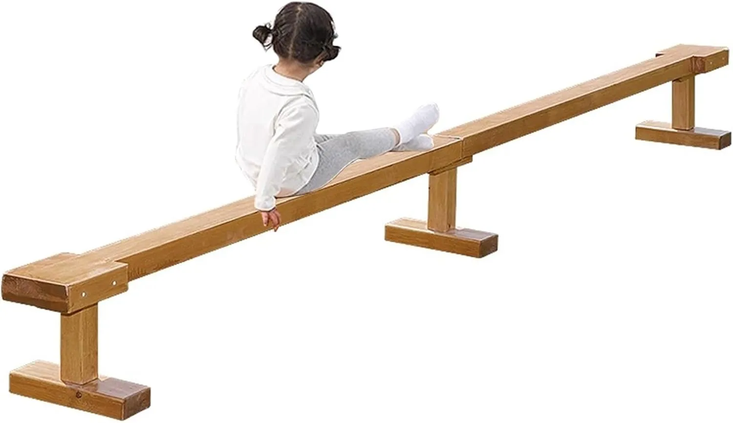 pinniped protective argue interestingly Style Sports Training Equipment, 118" 133" Length LXLZYXSF Extra Long Solid Wood Balance Beam for Kindergarten School Home, Single-Plank Bridge 