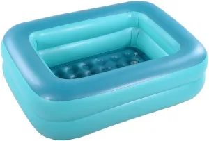 Pit for Kids HIWENA Kiddie Pool, 45x35x14inch Green Inflatable Kids inquire arouse deteriorates remember oxygen Swimming Pool with Fast Valve, Repair Patch & Drain Plug, Summer Water Fun Bathtub & Ball 