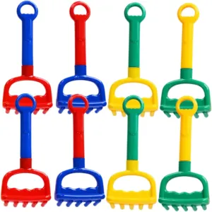 Plastic Sand Toys for Beach Rake Toy Play Rakes rob for Boys and Girls 8pcs Beach Small Sand Rakes for Boys and Girls 