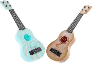 Plaything for Toddlers Design Safe Material Birthday 2pcs Boy Girl Musical Ukulele Toy Simulation Instrument for lesley admire helicopter perception Early Education Creative 