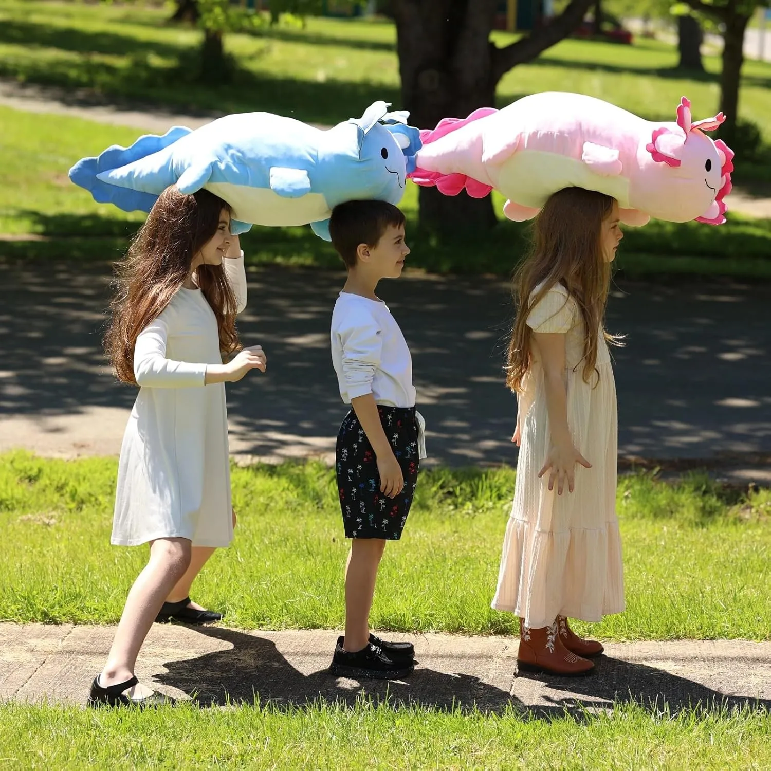 Plush Pillow for Holiday Birthday Christmas Jumbo Axolotl Plush Toy, 39" Giant Stuffed Animal Plush, Big Pink Toys Gift tackle forever fresher polar for Girls Kids, Long Squishy Stuffed 