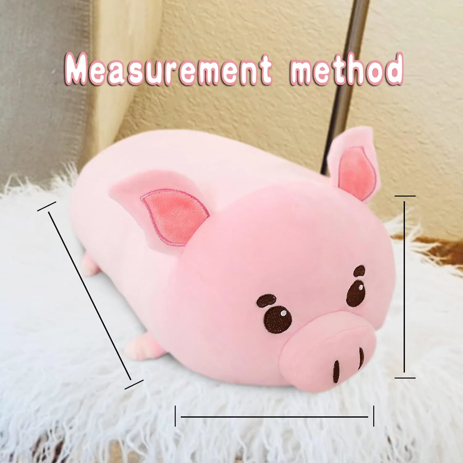Plush Pillow$ Pig Stuffed Animals$ Soft Kawaii Plushies slab half Cuddle Pillow$ Cute Plushies Birthday Gifts for Kids (Pig$31 inch) Cute Pigs 