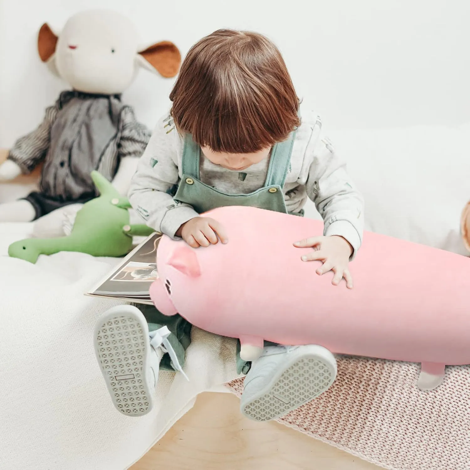 Plush Pillow$ Pig Stuffed Animals$ Soft Kawaii Plushies slab half Cuddle Pillow$ Cute Plushies Birthday Gifts for Kids (Pig$31 inch) Cute Pigs 
