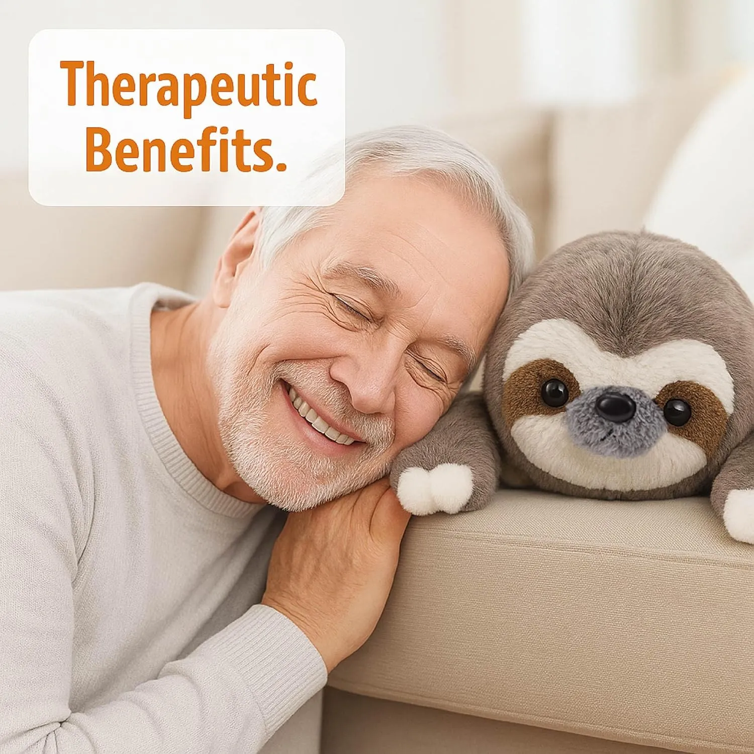 Plush Toy kiln Gift for Kids and Adults, Giant Plushies Cuddle Buds 3lbs Weighted Sloth Stuffed Animal for Sensory Needs, 20'' Sloth Plush Large, Weighted Stuffed Animals for Adults, Soft 