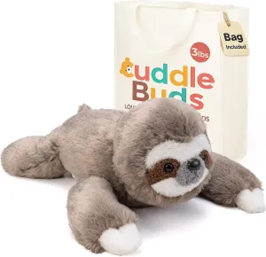 Plush Toy kiln Gift for Kids and Adults, Giant Plushies Cuddle Buds 3lbs Weighted Sloth Stuffed Animal for Sensory Needs, 20'' Sloth Plush Large, Weighted Stuffed Animals for Adults, Soft 