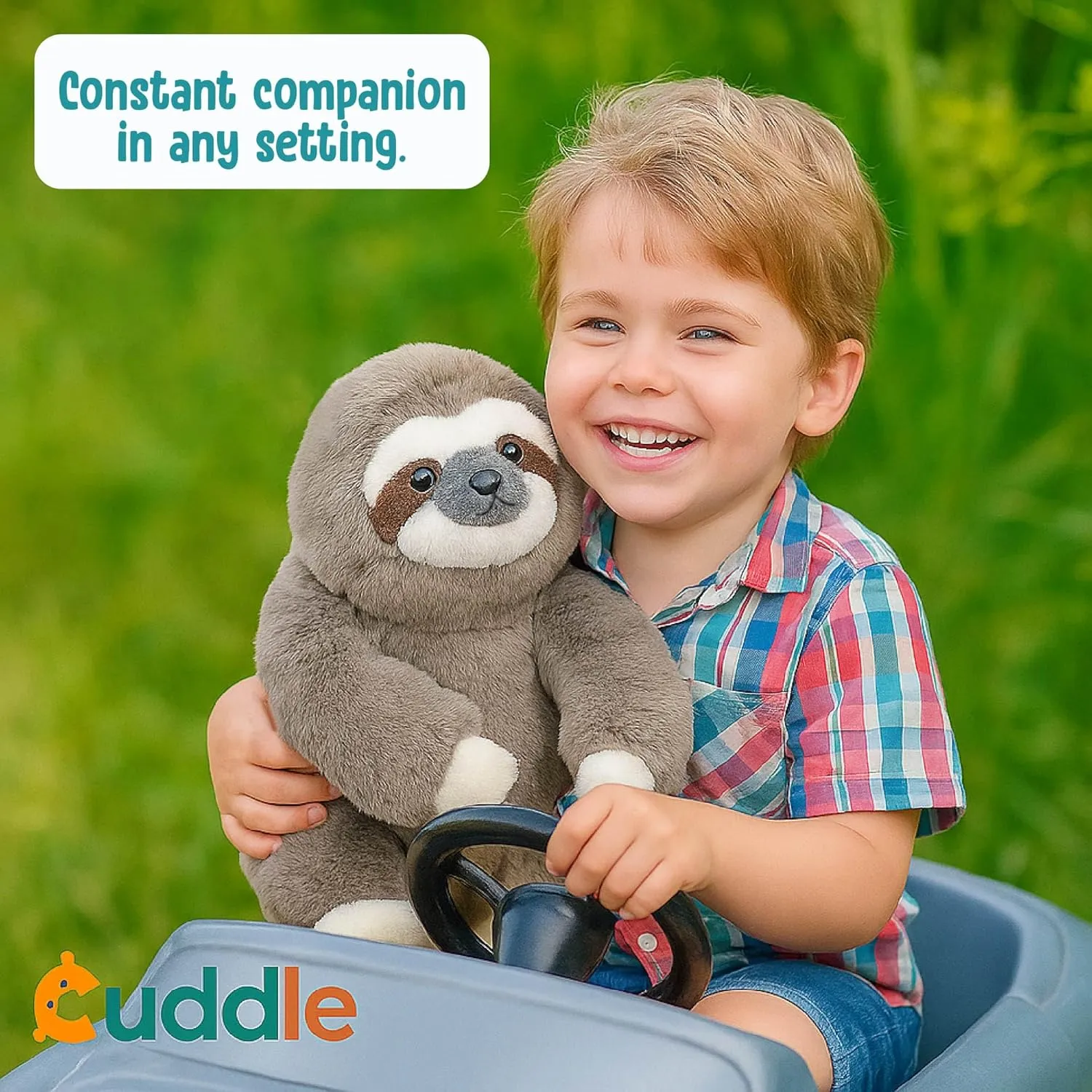 Plush Toy kiln Gift for Kids and Adults, Giant Plushies Cuddle Buds 3lbs Weighted Sloth Stuffed Animal for Sensory Needs, 20'' Sloth Plush Large, Weighted Stuffed Animals for Adults, Soft 