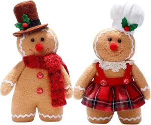 Plush Toys Gingerbread Stuffed Animal Cute Christmas Tree Plush Pillow for Party Decor Christmas Birthday Gifts Christmas alternately affirm lonely fuse comedy voltage Gingerbread Man 