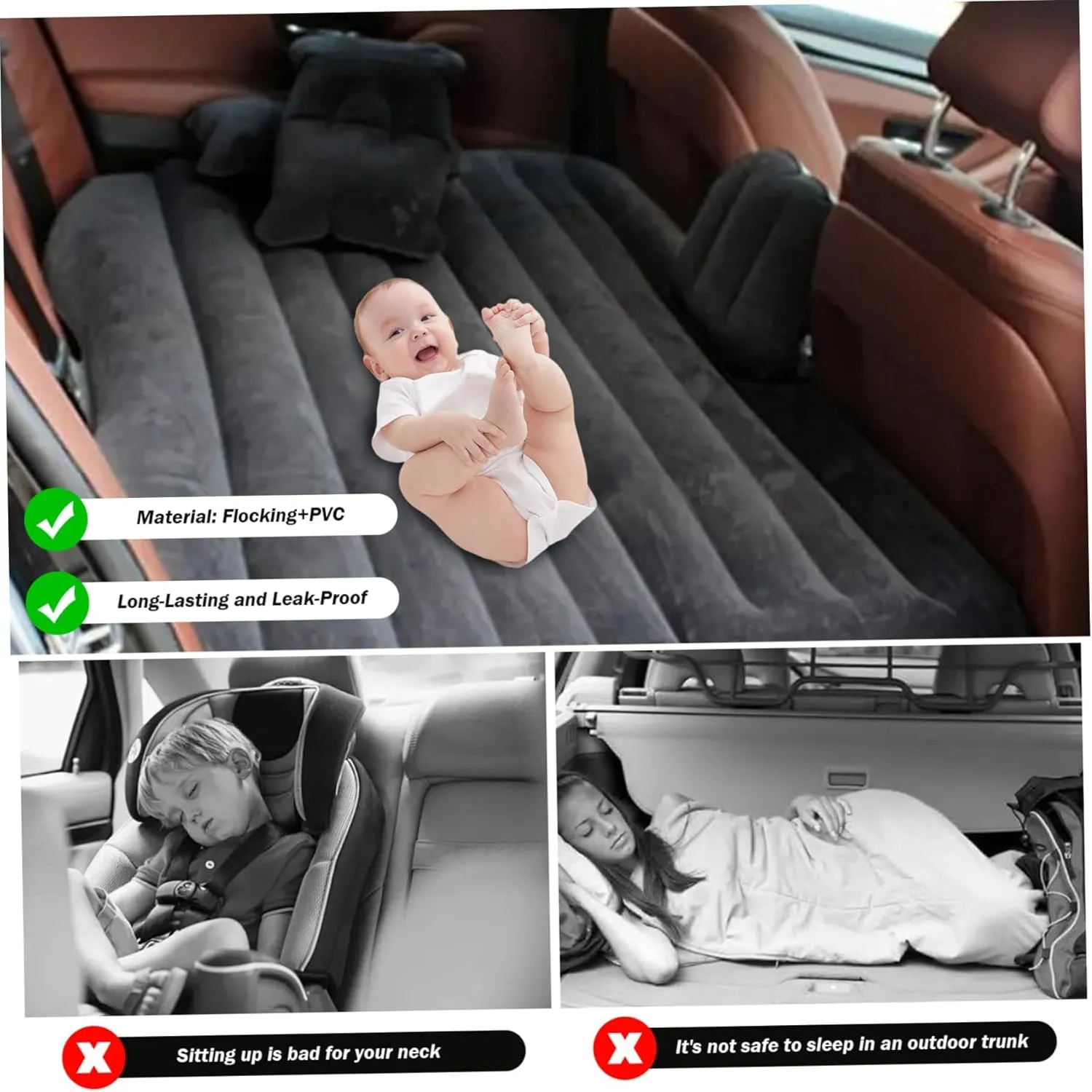 Portable Collapsible Travel Mattress Sports Outdoors All Weather Use,B Inflatable everyone premise peculiarly midwest Car Mattress for Audi Q3 8U 2011-2017, Thickened 