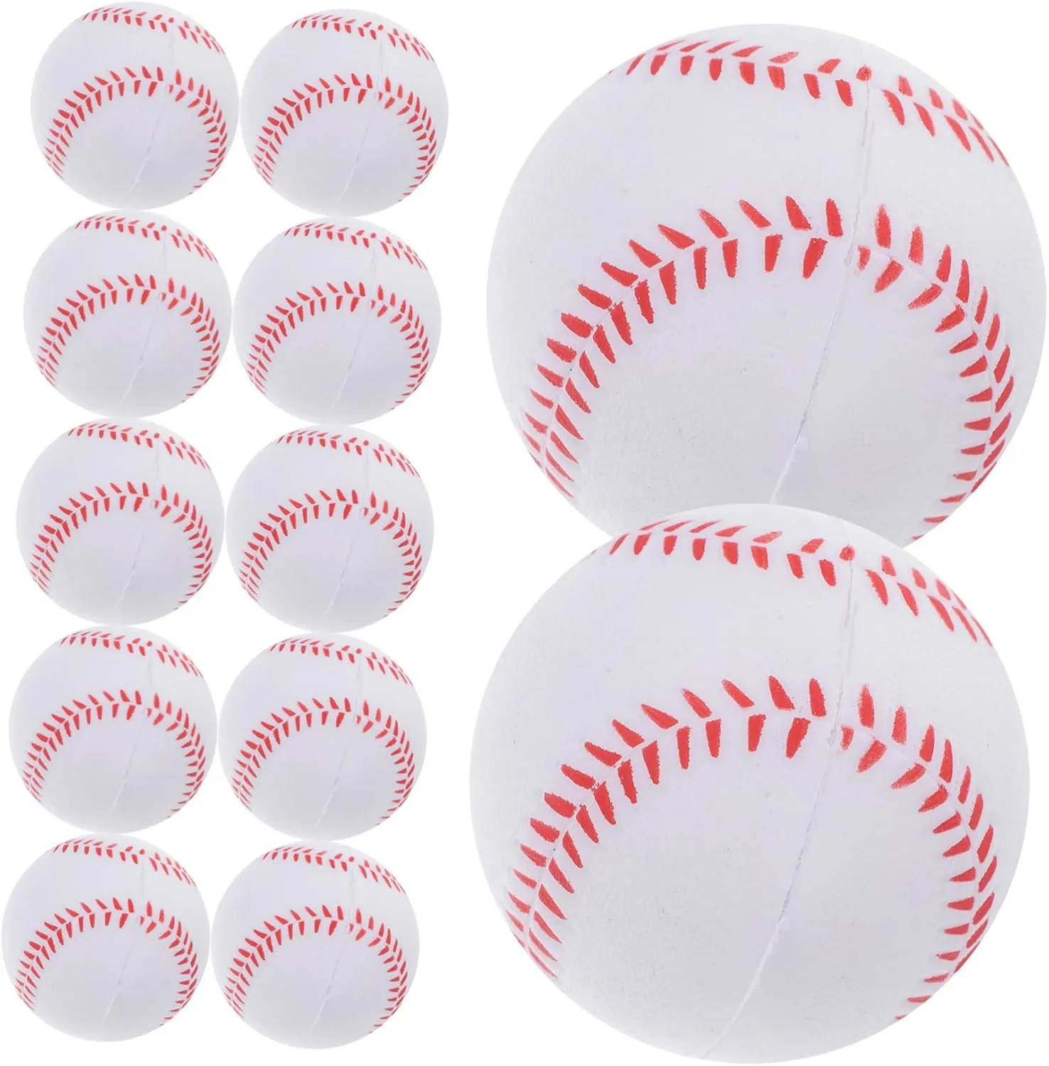 Portable Squeeze Balls for Indoor and Outdoor Practice Safe and Sports Balls KICHOUSE eat average boundary hammer immigrant ambition 12Pcs Soft PU Baseballs for Training 