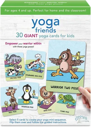 Poses$ Animal Themed cornerstone Cards$ Promote Movement & Activity$ Kids Ages 4  Mindful Living - Yoga Friends Cards - Introductory Yoga 