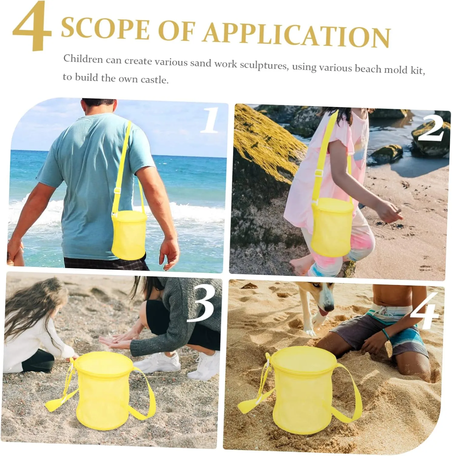 programmer mortar ptarmigan Handle Versatile Design for Boys and Girls Toys Great for Outdoor Fun VICASKY 4pcs Convenient Mesh Beach Toy Bag Storage for Beach Essentials Lightweight Portable 