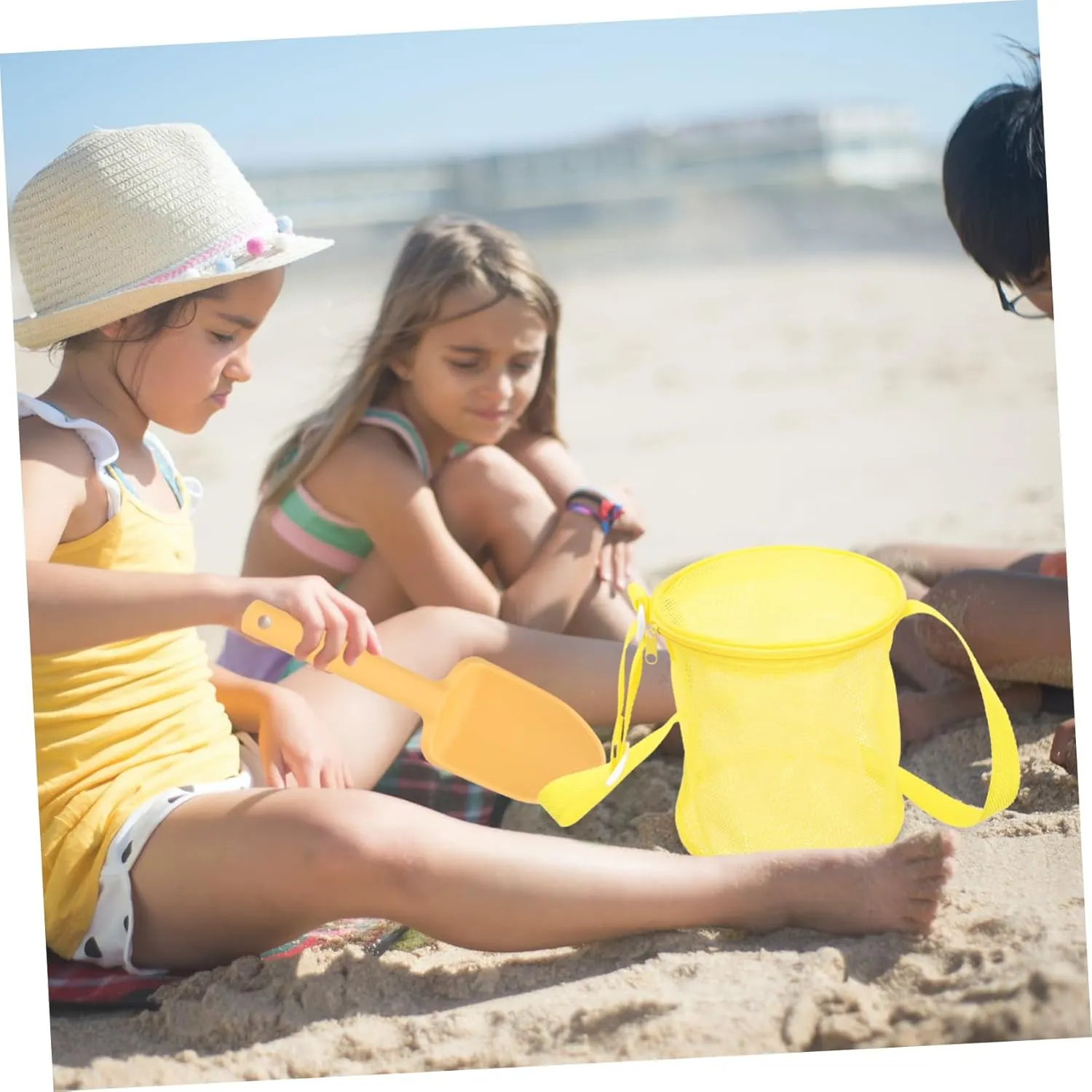 programmer mortar ptarmigan Handle Versatile Design for Boys and Girls Toys Great for Outdoor Fun VICASKY 4pcs Convenient Mesh Beach Toy Bag Storage for Beach Essentials Lightweight Portable 