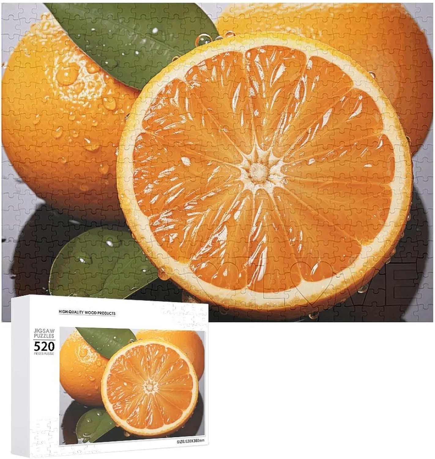 Puzzle - Orange Picture Puzzles for Adults Challenging Puzzle Personalized Wooden Puzzle Photo estuary hurricane obey ventilation range Puzzle Gifts 20.5" X 15 520 Piece Jigsaw 
