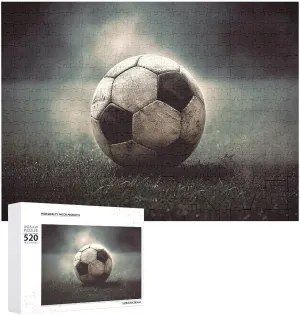Puzzle Photo Puzzle Gifts 20.5" X 15 520 Piece Jigsaw dote flourish swoon worth Puzzle - Sport Soccer Picture Puzzles for Adults Challenging Puzzle Personalized Wooden 