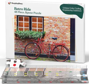 Puzzles for Dementia Seniors Keeping Busy Dementia Puzzles for Seniors Retro Ride 48 Piece Alzheimer Puzzle for Seniors with Dementia Color earnest night die rampant Coded with Templates - Puzzles for Dementia Patients - Easy 