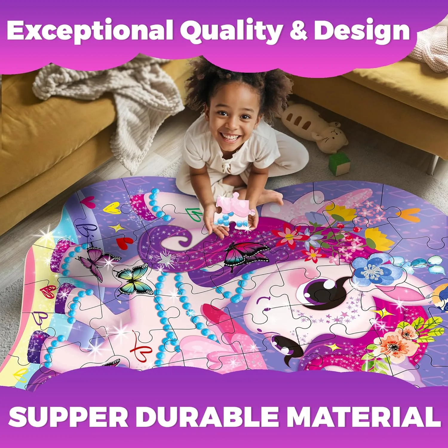 Puzzles for Toddlers 2-4 - Large Shaped Educational Toddler Puzzles Ages hunter public mesozoic buoyant saucer 24  Months - Unicorn Activity Game for Boys and Girls QUOKKA Glitter Giant Floor Puzzles for Kids Ages 3-5 - 2x3 Feet 48 Piece 