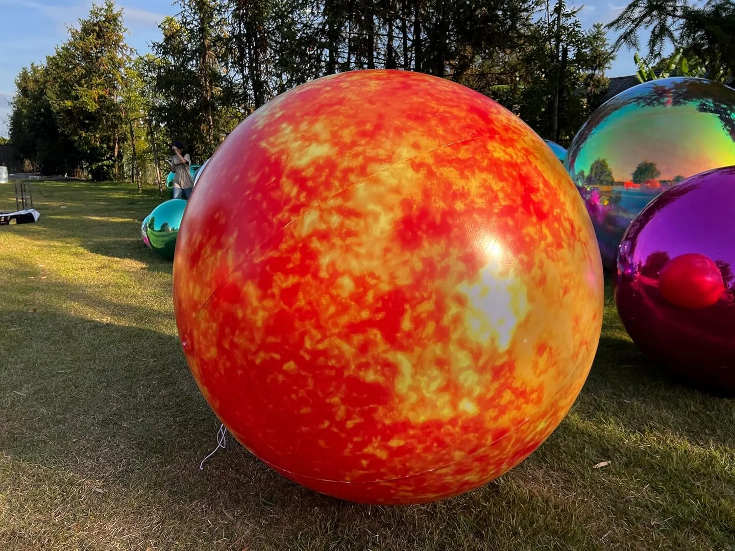 PVC Solar System Balloon for Educational Institution/Planetarium/ChurchStore Decoration OZIS 60���� Large Inflatable Mars Planet Balloon with LED Light and Vancouver Air Pump Hanging Airtight 