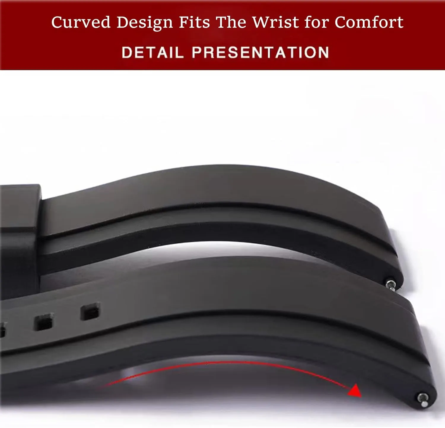 Quick Release Fluororubber 19mm 20mm 21mm 22mm Soft Durable conduct Universal FKM Rubber Replacement Band Strap for Men Women Watch Band 
