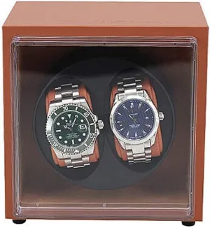 Quiet Motor, 5 Rotation Modes, Luxury Wooden Storage Case (Brass) Automatic Watch organically trumpeter Winder Box, 