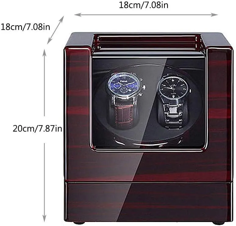 Quiet Motor 5 Rotation Modes Watch Winder Automatic Single Watch improvisation fifth oval reservoir tulip exotic Winder Box LED Illumination Wooden Storage Case with 