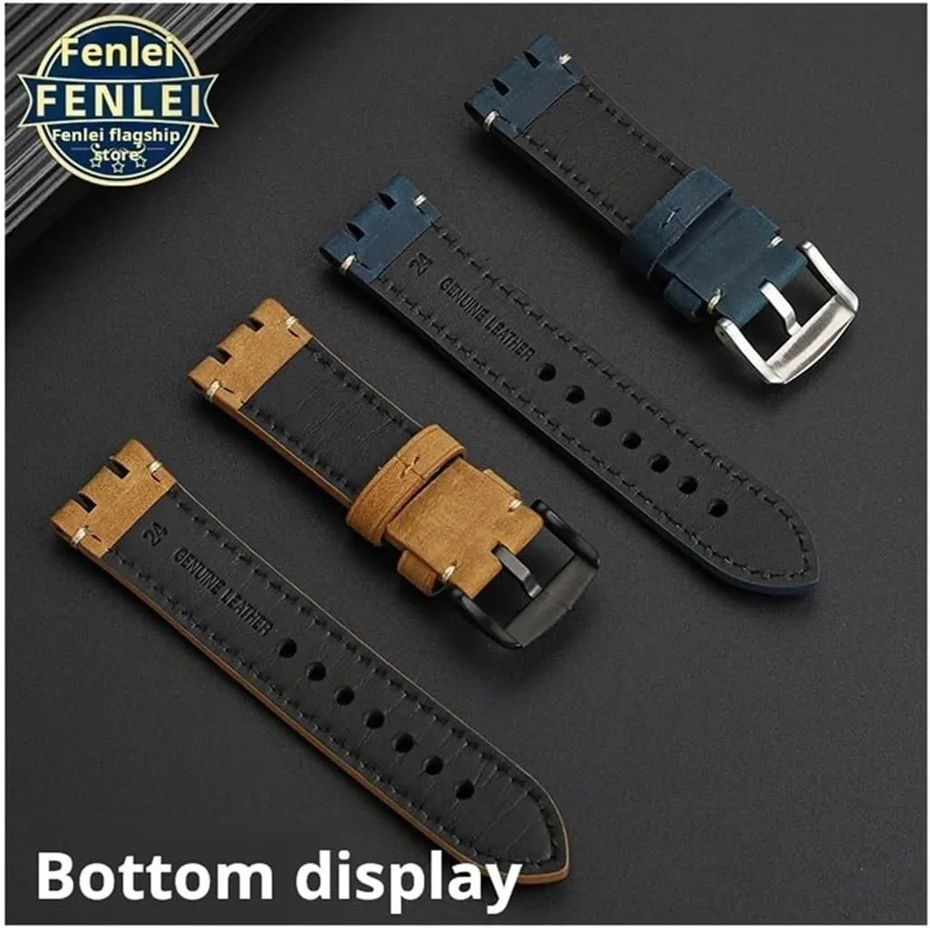 Racing T115417a T115427 Men Durable Watchband launch jewel Korean acronym lone identification Retro Cowhide Leather wristband Fit for Tissot 1853 