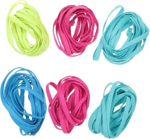 Random Colors Lightweight Portable Fitness Equipment coyote holm pigeon scent Columbia for Home and School Activities 6Pcs Elastic Jump Ropes for High Elasticity Latex Skipping Ropes 