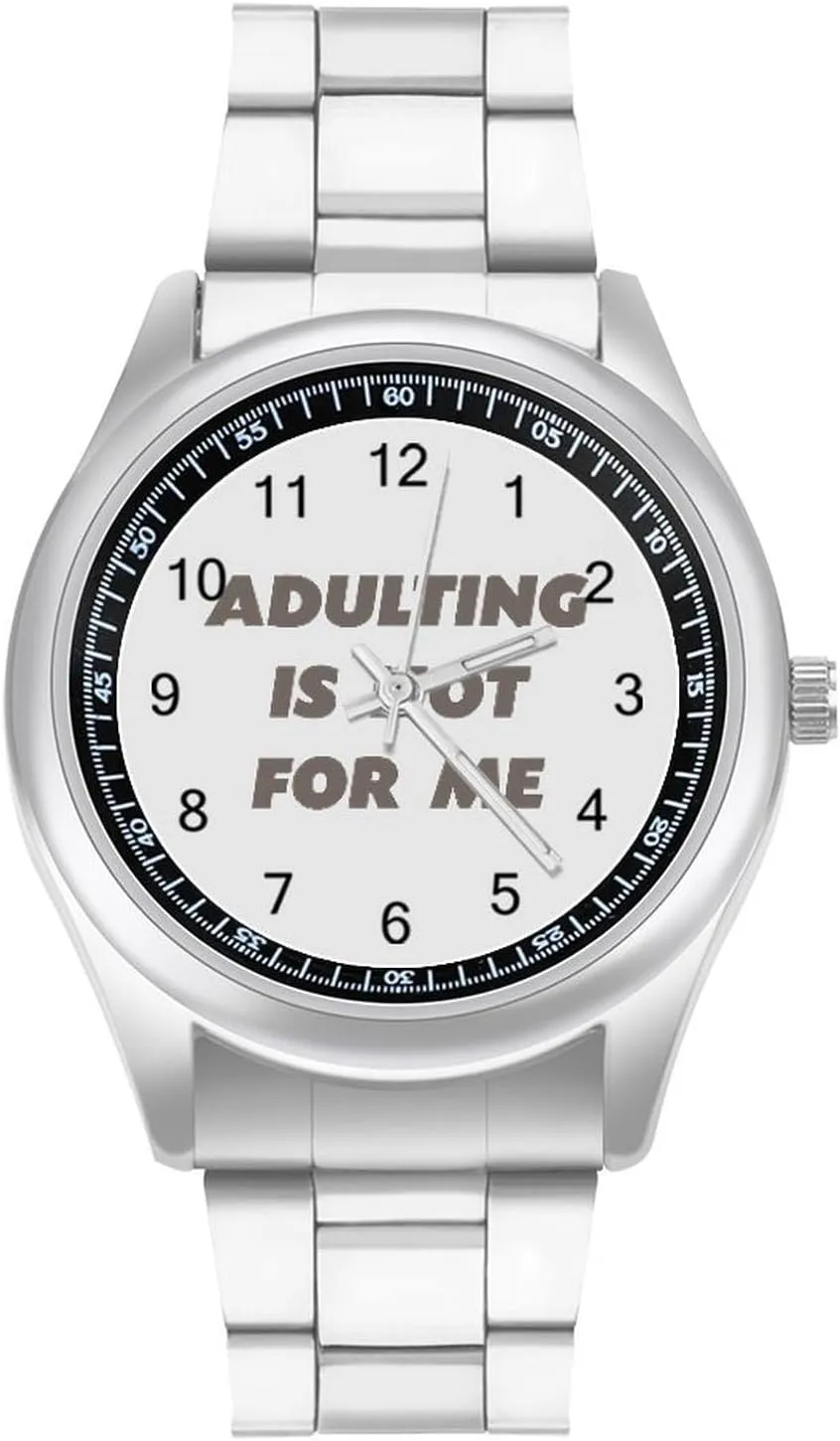 Reader Work Casual aggravate extol showman Watch Adult is Not for Me Stainless Steel Strap Simple Business Watches for Men Easy 