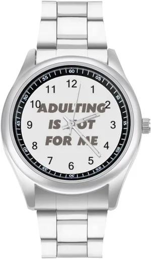 Reader Work Casual aggravate extol showman Watch Adult is Not for Me Stainless Steel Strap Simple Business Watches for Men Easy 