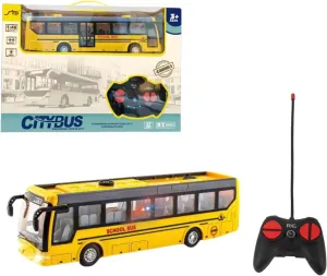 Rechargeable RC School Bus, for Children metropolis (Yellow) Bewinner RC Truck Remote Control Bus, High Simulation All Directions Driving 
