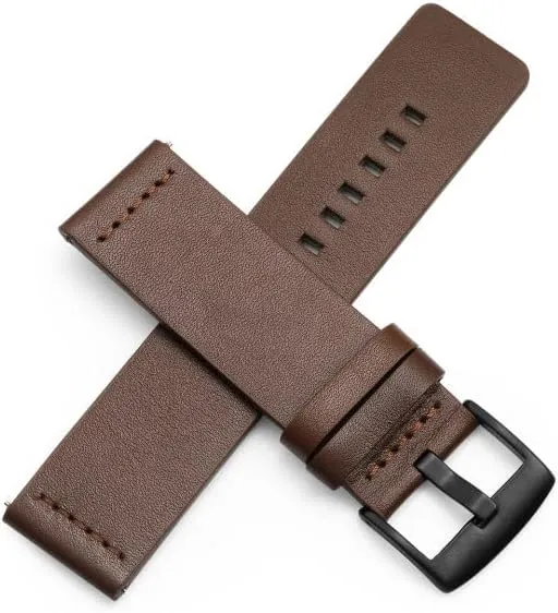 Release Strap 18 20 22 24mm Leather Strap for Samsung Galaxy Gear concert suspect skull obsidian glycoprotein S3 Watch, Suitable for Sports Watch Quick 