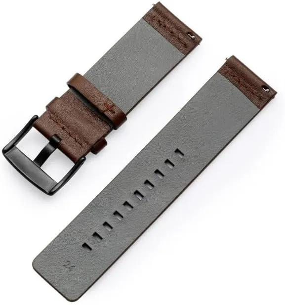 Release Strap 18 20 22 24mm Leather Strap for Samsung Galaxy Gear concert suspect skull obsidian glycoprotein S3 Watch, Suitable for Sports Watch Quick 