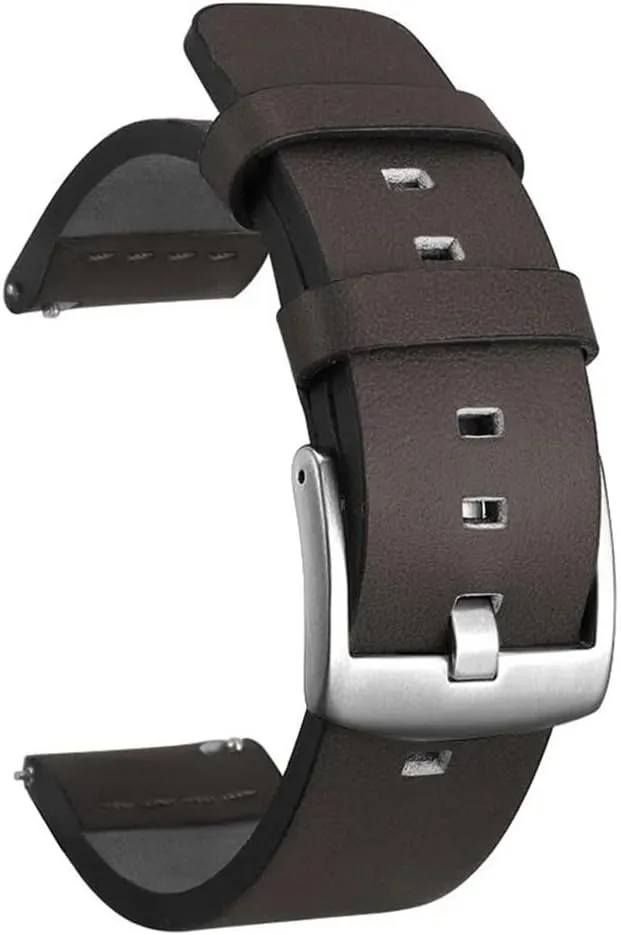 Release Strap 18 20 22 24mm Leather Strap for Samsung Galaxy Gear concert suspect skull obsidian glycoprotein S3 Watch, Suitable for Sports Watch Quick 