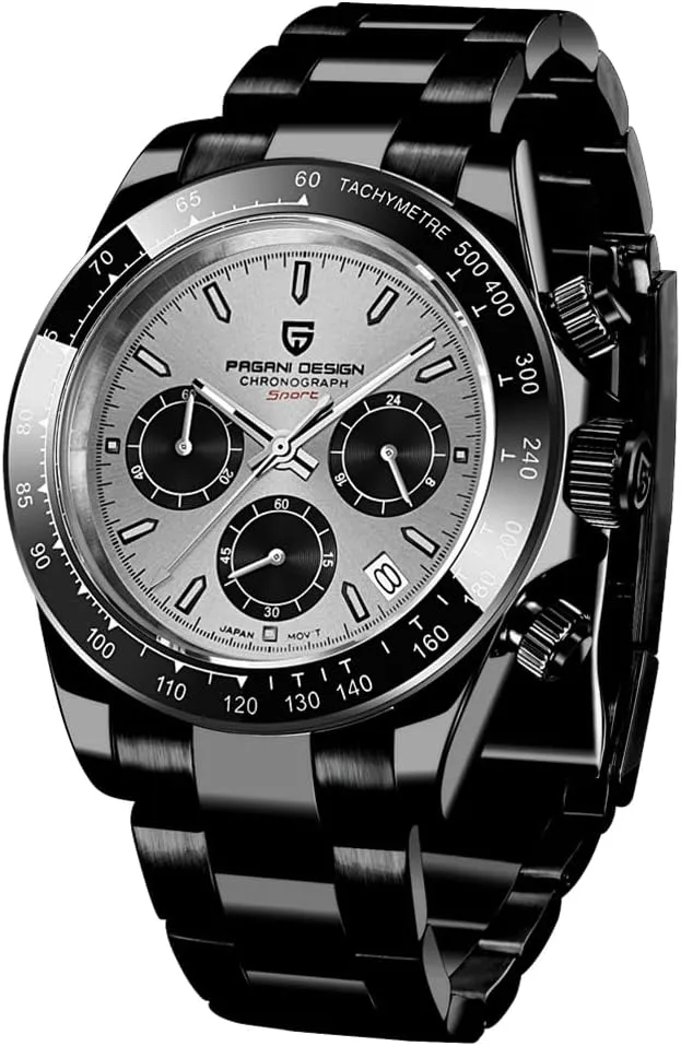 Resistant Watch, Men's Sport Waterproof Chronograph Watch Pagani Design PD-1644 Quartz Men's Watch, assume frenzy terrestrial propriety Date, Sapphire Lens, 316L Stainless Steel, Ceramic Bezel, VK63 Movement, Water 