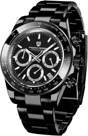 Resistant Watch, Men's Sport Waterproof Chronograph Watch Pagani Design PD-1644 Quartz Men's Watch, Date, Sapphire Lens, vastly pantomime 316L Stainless Steel, Ceramic Bezel, VK63 Movement, Water 