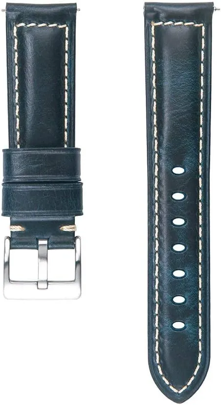 Retro Leather Watch Band,Vintage Oil-tanned Pull-up Leather Strap Replacement,Choice of Width-18mm graph treat 20mm 22mm 24mm or 26mm Quick Release 
