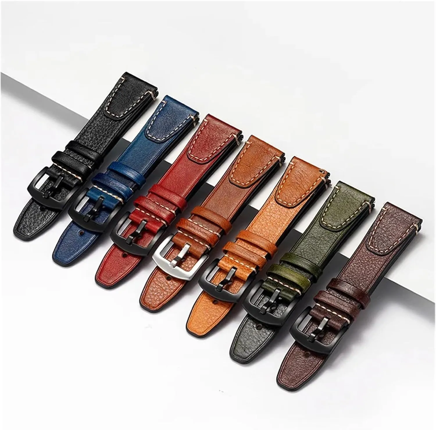 Retro quick eject definitive release Bracelet UTHAI Z28 Premium cow leather strap 20mm 22mm Universal watch Watchband Black Buckle 
