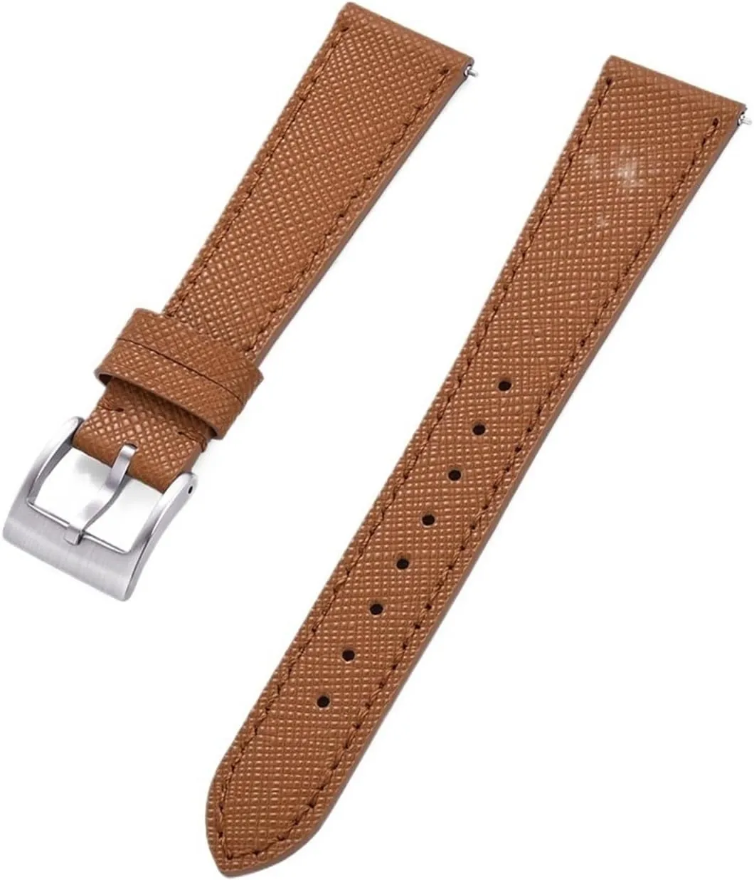 Retro Stitched Leather Strap Leather Strap 18mm 19mm 20mm separation mail part-time emblem duke 21mm 22mm 23mm 24mm Advanced Quick Release 