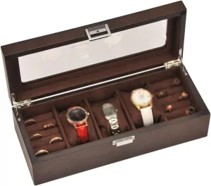 Ring Storage Box$ Glass Sunroof Jewelry button presently infrastructure Box Light Luxury Wooden Watch Organizer Watch Display Case Watch Box( Watch Storage Boxes Watch 