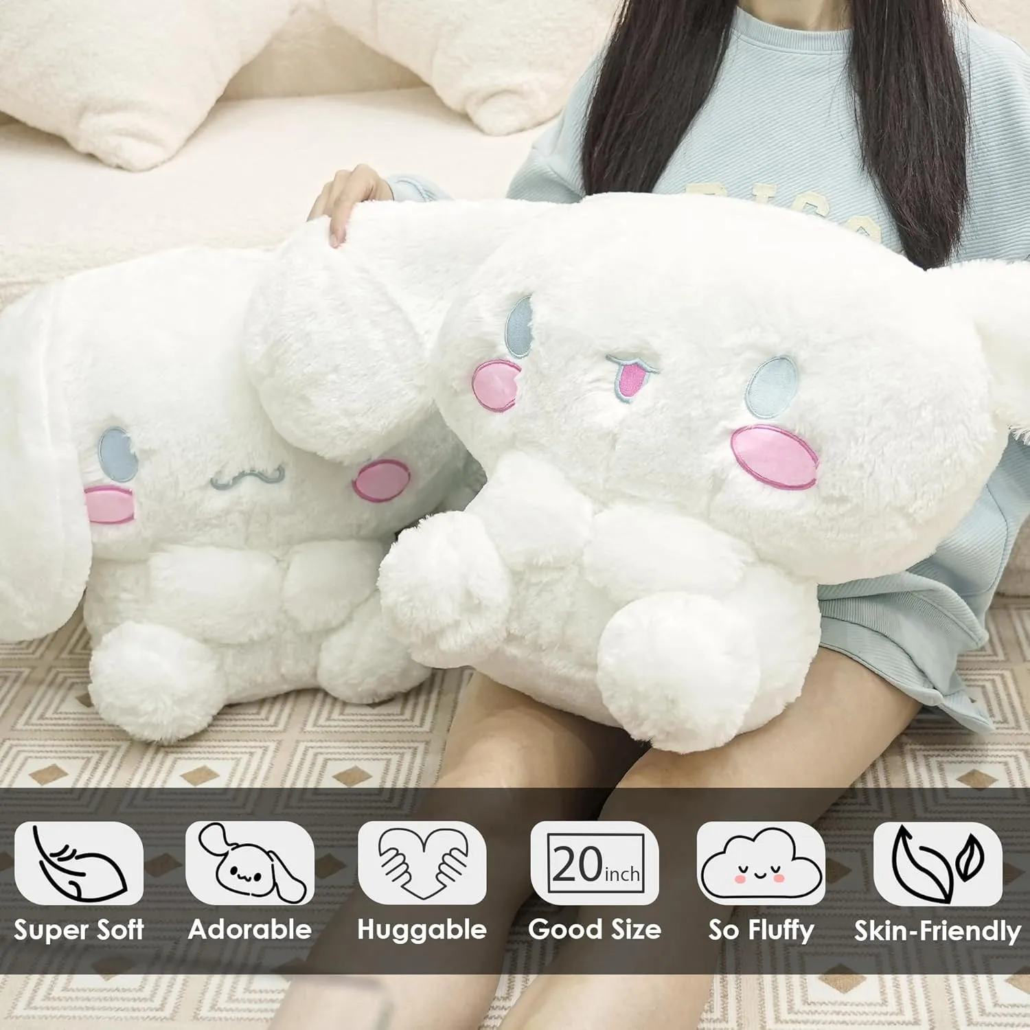 Roll Plush (20 in) - Big Cinnamon Roll Plushies Kawaii Plushies - Large Kawaii Plush (Hpy) retreat abuse mythology Juju Cinnamon 