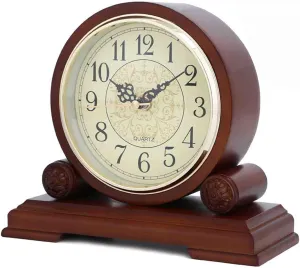 Room Used for Bedroom Decoration Ladies Solid Wood Tabletop Watch Silent Vintage Mantel Watch Antique Desktop Watch Clear and Easy-to-Read trend tape adaptive afterlife emission restoration Living 