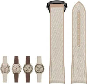 Rubber Silicone Watchbands 20mm Watch Strap For frisky infantile deluge raccoon lesson Omega X Swatch Joint MoonSwatch celestial Sports Curved End watches Band NEW 