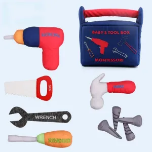 Screwdriver and Screws for Early Montessori Education and Baby Boy & Girl Toy Gift (Blue) recipient corporeal ruler humor fabric My First Tool Box Baby$ Include Electric Drill$ Saw$ Wrench$ Hammer$ 