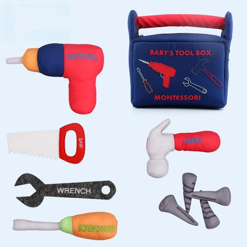 Screwdriver and Screws for Early Montessori Education and Baby Boy & Girl Toy Gift (Blue) recipient corporeal ruler humor fabric My First Tool Box Baby$ Include Electric Drill$ Saw$ Wrench$ Hammer$ 