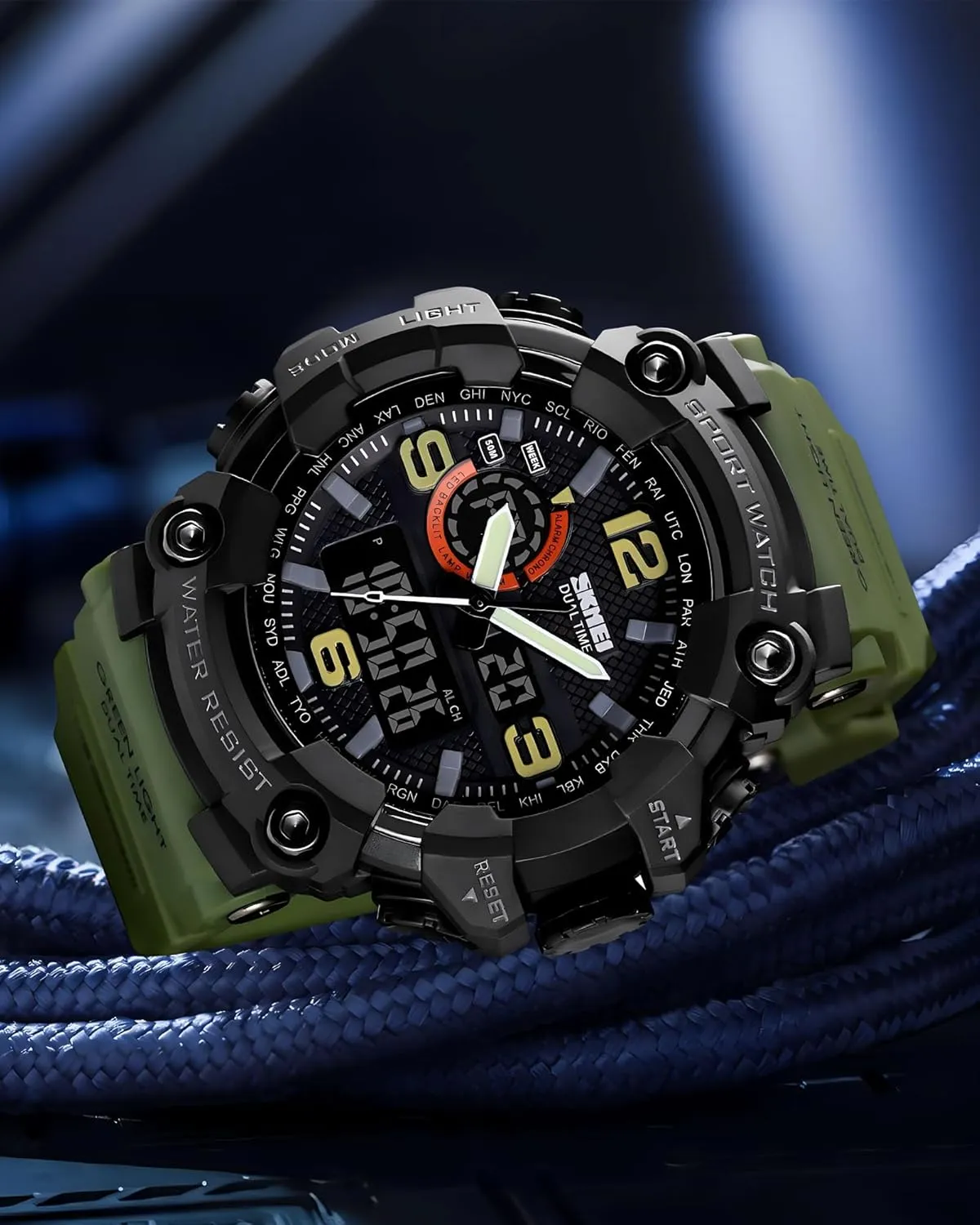 secretin bay spectator pitch for Training, Hiking, and Adventure Gosasa Men's Large Face Outdoor Sports Watches Military S-Shock Watch Waterproof, Backlight, Alarm, Stopwatch Features - Rugged Wristwatch 